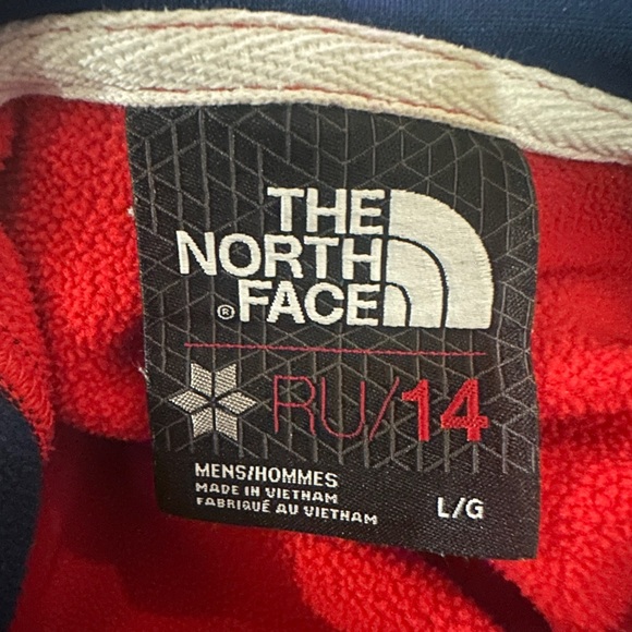 The North Face Red Blue Colorblock Sochi RU14 Olympics Hoodie Jacket Large - Picture 7 of 9